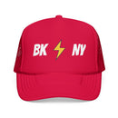 Brooklyn, New York Retro Trucker Hat - Lightning Foam Cap-3
