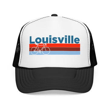 Buy black-white Louisville, Kentucky Trucker Hat - Foam Louisville Bike Cap