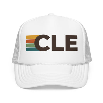 Buy white Cleveland, Ohio Trucker Hat - CLE retro cap