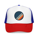 Chicago, Illinois Retro Trucker Hat — Vintage Striped Foam Cap-4