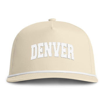 Buy ivory Denver, Colorado Embroidered Rope Hat - Vintage Sunwashed Rope Cap, Comfort Colors