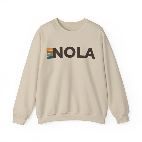 New Orleans, Louisiana NOLA Retro Stripe Sweatshirt