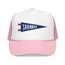 Savannah, Georgia Pennant Trucker Hat — Retro Flag Foam Cap-3