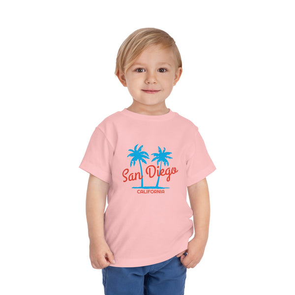 San Diego, California Toddler T-Shirt - Retro Palm Tree Toddler San Diego Shirt