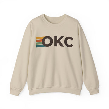 Oklahoma City, Oklahoma OKC Retro Stripe Sweatshirt - 0