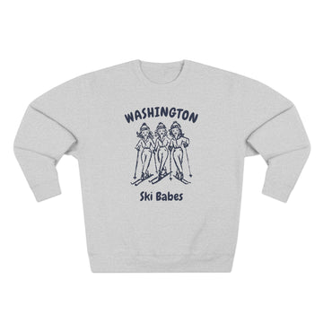 Buy heather-grey Premium Washington Ski Babes Sweatshirt