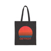 Detroit, Michigan Retro 80s Cotton Canvas Detroit Tote Bag