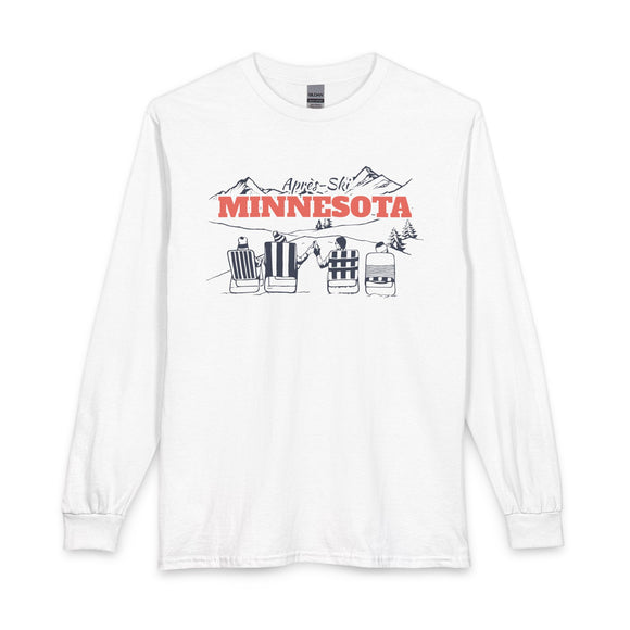 Minnesota Après-ski Long Sleeve Shirt - Mountain Retro Skiing