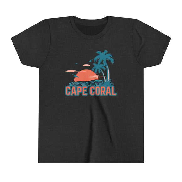 Cape Coral, Florida Youth Shirt - Retro Palm Tree Cape Coral Kid's T-Shirt
