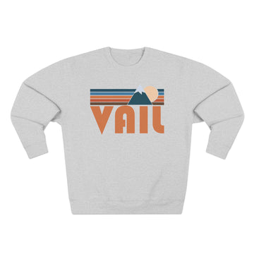 Premium Vail, Colorado Retro Mountain Graphic Sweatshirt - 0