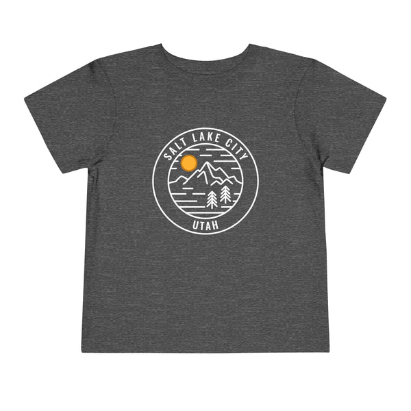 Salt Lake City, Utah Toddler T-Shirt - Retro Mountain Toddler Salt Lake City Shirt