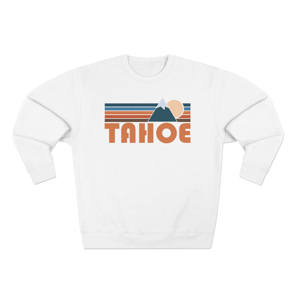 Premium Tahoe, California Retro Mountain Graphic Sweatshirt