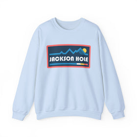 Buy light-blue Jackson Hole, Wyoming Sweatshirt - Mountain Graphic Crewneck