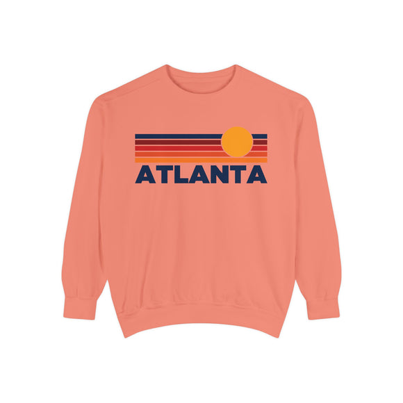 Atlanta, Georgia Sunset Stripes Sweatshirt | Comfort Colors - 100% Cotton