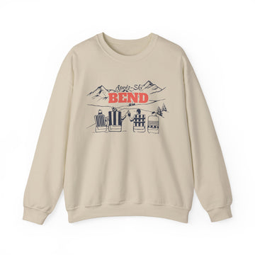 Bend, Oregon Sweatshirt Après-Ski Crewneck - Mountain Ski Lodge Design - 0