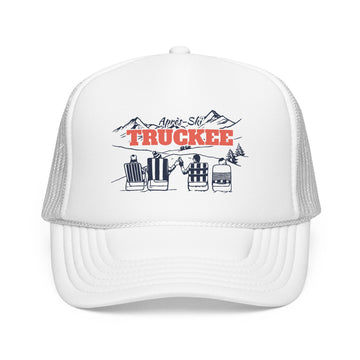 Buy white Truckee, California Après-ski Trucker Hat — Foam Mesh Cap