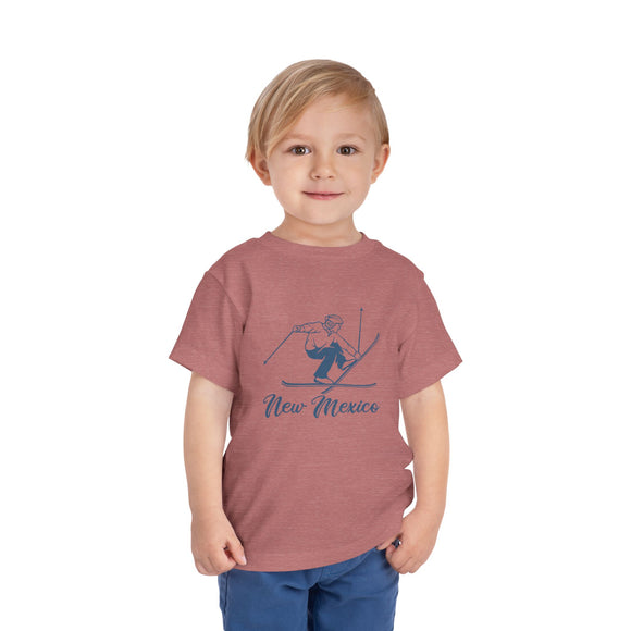 New Mexico Toddler Graphic Tee Vintage Ski - Kids New Mexico Shirt
