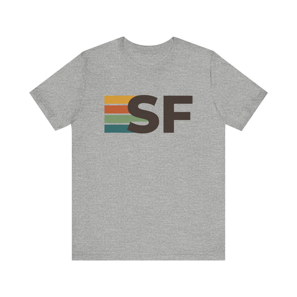 San Francisco, California tee - SF t shirt retro stripes