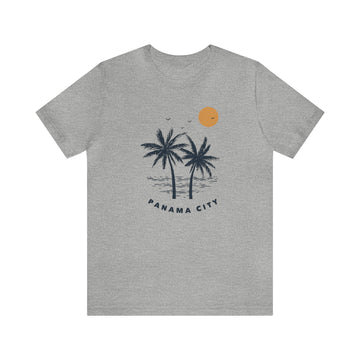 Panama City, Florida T-Shirt - Retro Unisex Panama City Shirt - Palm Trio - 0