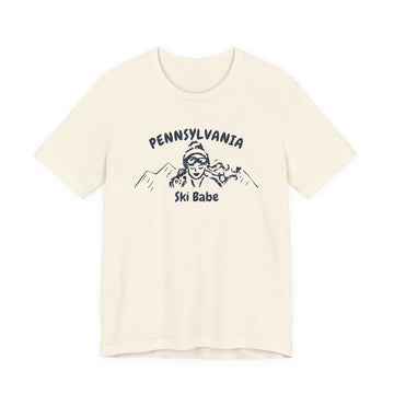 Pennsylvania Ski Babe T‑Shirt - Retro Skiing Graphic Tee
