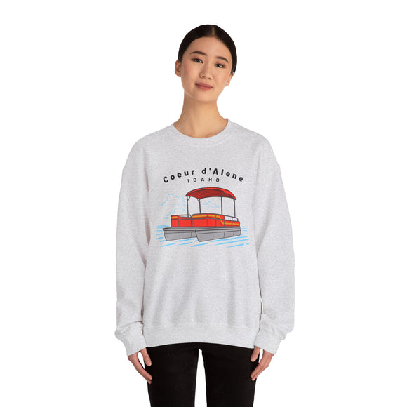 Coeur dAlene, Idaho Sweatshirt - Pontoon Boat Sweatshirt