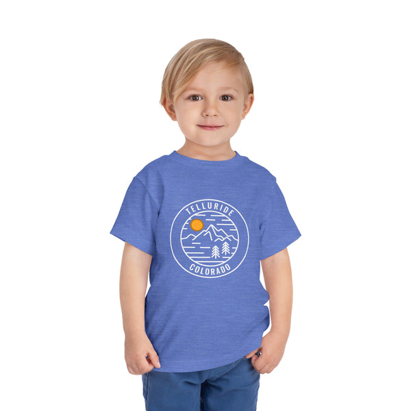 Telluride, Colorado Toddler T-Shirt - Retro Mountain Toddler Telluride Shirt