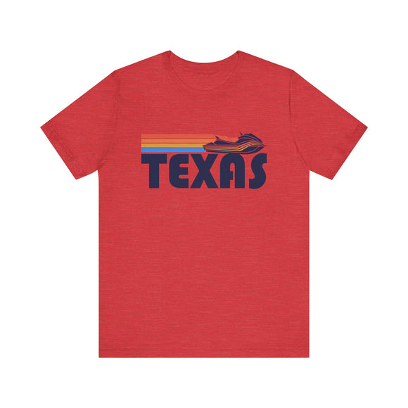 Texas T Shirt - Retro Jetski PWC Graphic Texas Tee