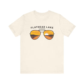 Flathead Lake, Montana T Shirt - Sunglasses Lake Graphic Tee - 0