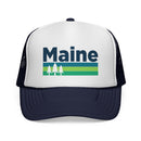 Maine Retro Trees Trucker Hat - Vintage Style Maine Cap-4