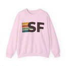 San Francisco, California SF Retro Stripe Sweatshirt-5