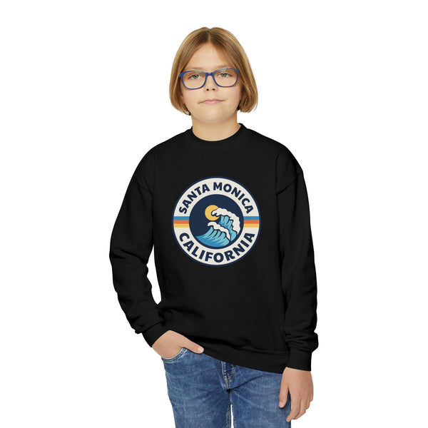 Santa Monica, California Youth Sweatshirt - Unisex Kid's Santa Monica Crewneck Sweatshirt