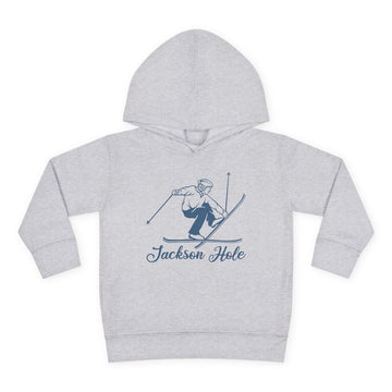 Jackson Hole, Wyoming Toddler Hoodie - Unisex Jackson Hole Vintage Skiing Sweatshirt - 0