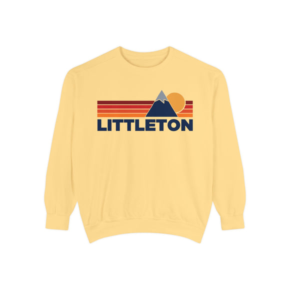 Littleton, Colorado Mountain Stripes Sweatshirt | Comfort Colors - 100% Cotton