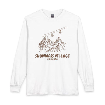 Snowmass Village, Colorado Long Sleeve T-Shirt - Ski Mountain Gondola