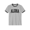 Aloha Cotton Ringer T-Shirt, Hawaii Graphic Tee, Hawaii Shirt, Unisex Tee, Tropical Vibes Shirt