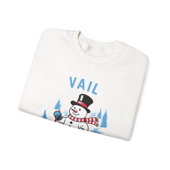Vail, Colorado Sweatshirt - Ski Snowman Graphic Crewneck