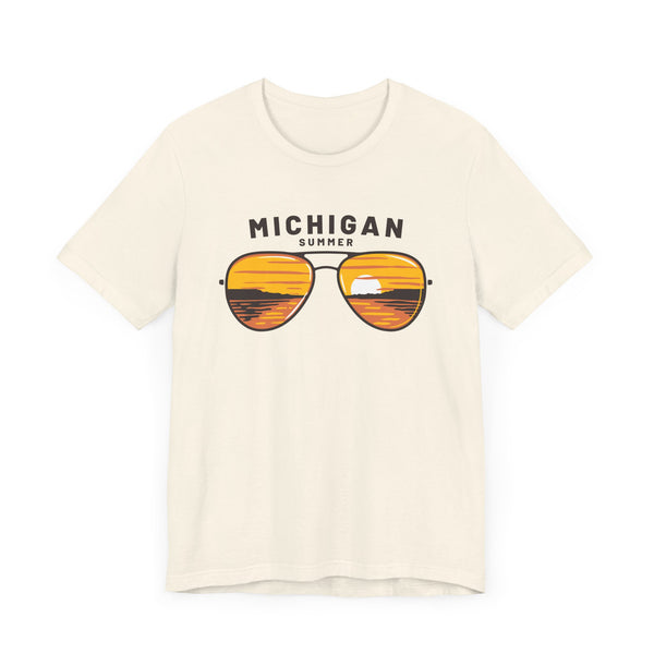 Michigan T Shirt - Sunglasses Lake Graphic Michigan Tee