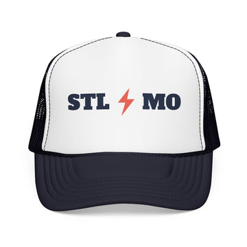 St. Louis, Missouri Retro Trucker Hat - Lightning Foam Cap - Lightning