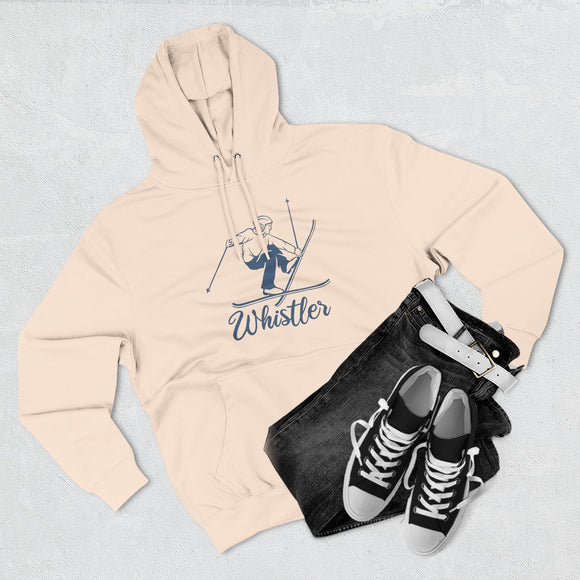 Premium Whistler, Canada Vintage Snow Ski Hoodie