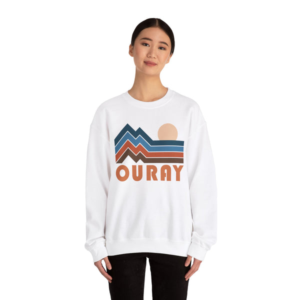 Ouray, Colorado Sweatshirt Retro Mountains, Ouray Unisex Graphic Crewneck