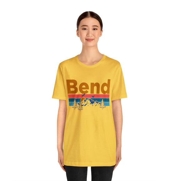 Bend, Oregon Shirt - Mountain Sunset Unisex Bend T-Shirt