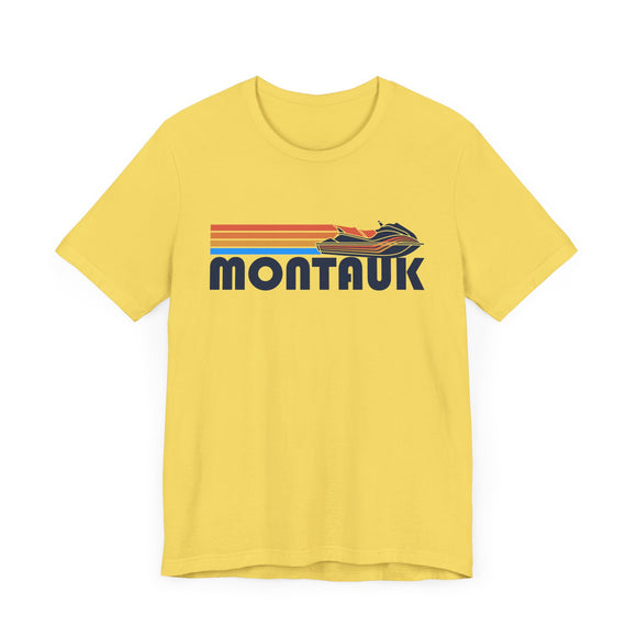 Montauk, New York T Shirt - Retro Jetski PWC Graphic Tee