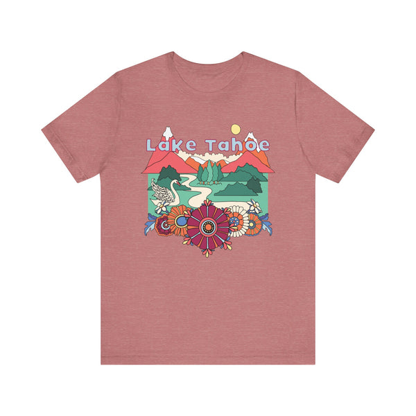 Lake Tahoe Shirt, California Retro T-Shirt, Hippie Style California tee, Lake Tahoe Mountain Shirt