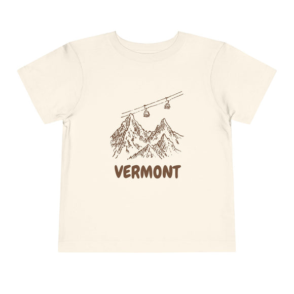 Vermont Toddler T-Shirt — Vintage Gondola Ski Mountain Tee