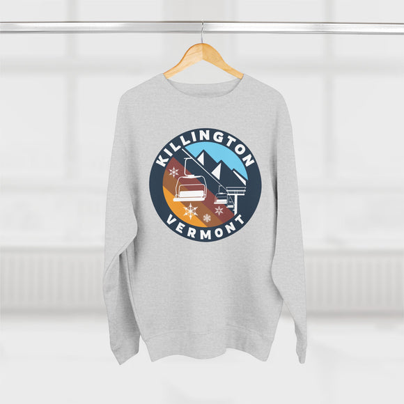 Premium Killington, Vermont Mountain Ski Lift Sweatshirt
