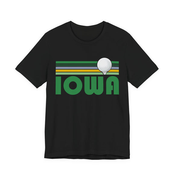 Golf Iowa T-Shirt - Retro Golf Unisex Iowa Shirt