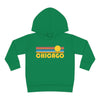 Chicago, Illinois Toddler Hoodie - Retro Sunrise Unisex Chicago Toddler Sweatshirt