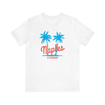 Buy white Naples, Florida T-Shirt - Unisex Naples Shirt - Palm Script