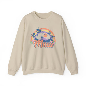 Buy sand Maui, Hawaii Sweatshirt - Unisex Retro Beach Crewneck Maui Sweatshirt