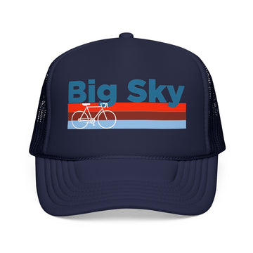 Big Sky, Montana Trucker Hat - Foam Big Sky Bike Cap - 0